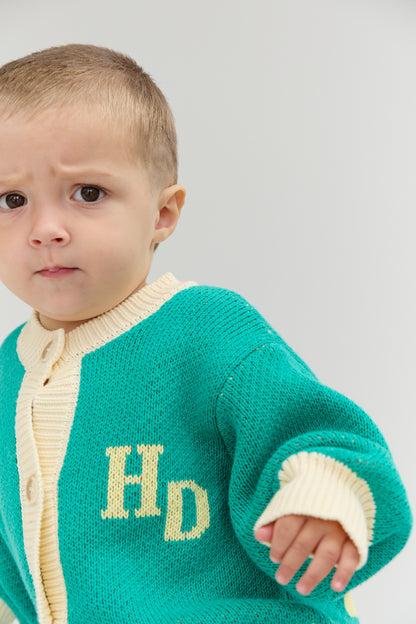 Coral Varsity Cardigan